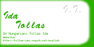 ida tollas business card